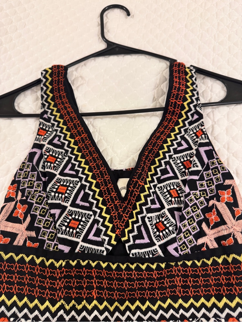Anthropologie Akemi + Kin geo-embroidered column midi petite dress- 00P - Picture 3 of 9